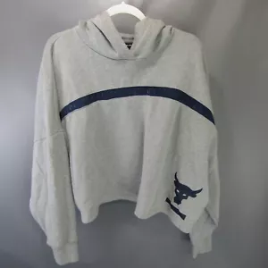 Under Armour Project Rock Taped Hoodie Women's XL Cropped Hooded Sweatshirt - Picture 1 of 11