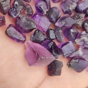 Unpolished Natural African Amethyst Gemstone Rough, Gemstone Mix Rough Lot. - Picture 1 of 9