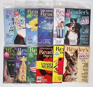 Reader's Digest Magazine Lot of 14 Issues 2020-2022 Mixed Very Good