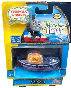 Thomas Friends Take N Play Misty Island Rescue Diecast Metal Captain boat train - Picture 1 of 1