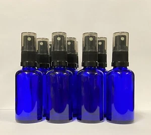 50ml Blue Glass Spray Bottles (x10) - Picture 1 of 1