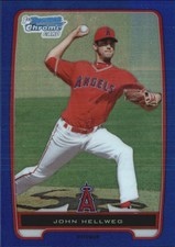 2012 Bowman Chrome Prospects Blue Refractors Card #BCP218 John Hellweg/250