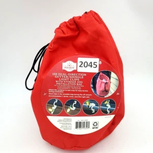 Holiday Time 150 DUAL-DIRECTION GUTTER/SHINGLE LIGHT CLIPS With Installation Bag - Picture 1 of 4