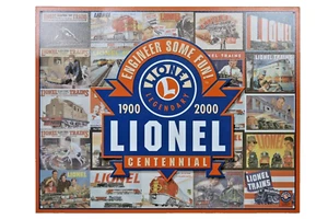 LIONEL LEGENDARY TRAIN TIN SIGN CENTENNIAL 1900 2000 ENGINEER SOME FUN WALL  - Picture 1 of 6