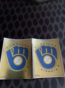 Vintage 80s Milwaukee Brewers Panini Baseball World Series Gold Sticker 114 - Picture 1 of 8