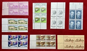 Lot Of 8 US Mint Plate Block Stamps .3 .10 .13 .15 Cents MNH (Read Description)￼ - Picture 1 of 15