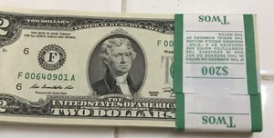 2009 Limited Edit 100 Two Dollar Bills new 2$ Note consecutive Uncirculated - Picture 1 of 5