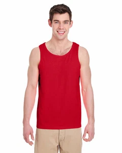 5 PACK OF Gildan G520 Adult Heavy Cotton 5.3 oz. Preshrunk Jersey Knit Tank Top - Picture 1 of 7