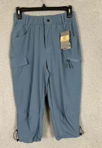 GymBrave Women's Hiking Cargo Pants Quick Dry Outdoor Camping Capris Blue Sm NWT - Picture 1 of 10
