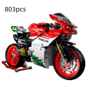 MOC City Technical Super Motorcycle Racing Motorbike Model Building Block DIY - Picture 1 of 26