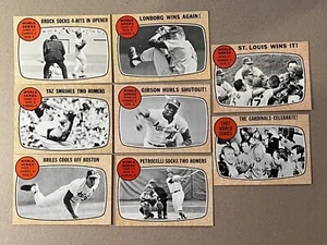 1968 Topps - 1967 World Series Complete Set of 8 Cardinals Red Sox - Picture 1 of 17