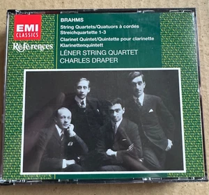 Brahms String Quartets 1-3 Clarinet Quintet Lener Quartet Charles Draper 2CD - Picture 1 of 3