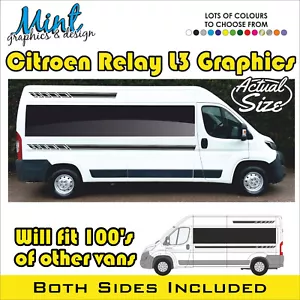 L3 CITROEN RELAY MOTORHOME CAMPER VAN STRIPES GRAPHICS DECALS ANY COLOUR 034 - Picture 1 of 4