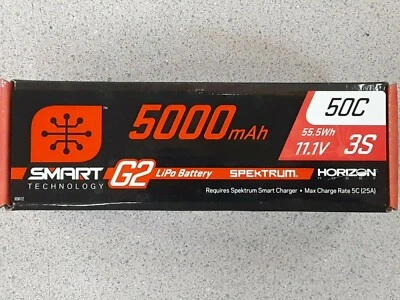 Spektrum RC 3S Smart G2 LiPo 50C Battery Pack (11.1V/5000mAh) w/IC5 SPMX53S50H5  - Image 1 of 4