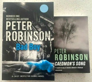 2 x PETER ROBINSON BOOKS - Caedmon's Song + Bad Boy (DCI Inspector Banks #19) - Picture 1 of 2