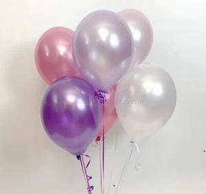 30 globos de látex perlado de guisante dulce con cinta de rizar - Imagen 1 de 1
