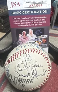 Baltimore Orioles Multi-signed Spalding Haiti Official Pro League Baseball JSA - Picture 1 of 10