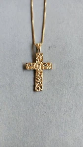 New 14k Cross Necklace 3.9 gr - Foto 1 di 6
