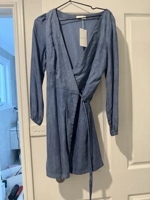 KOOKAÏ Tencel Denim Wrap Dress – Size 40 (AU 10-12) - image 1 of 2