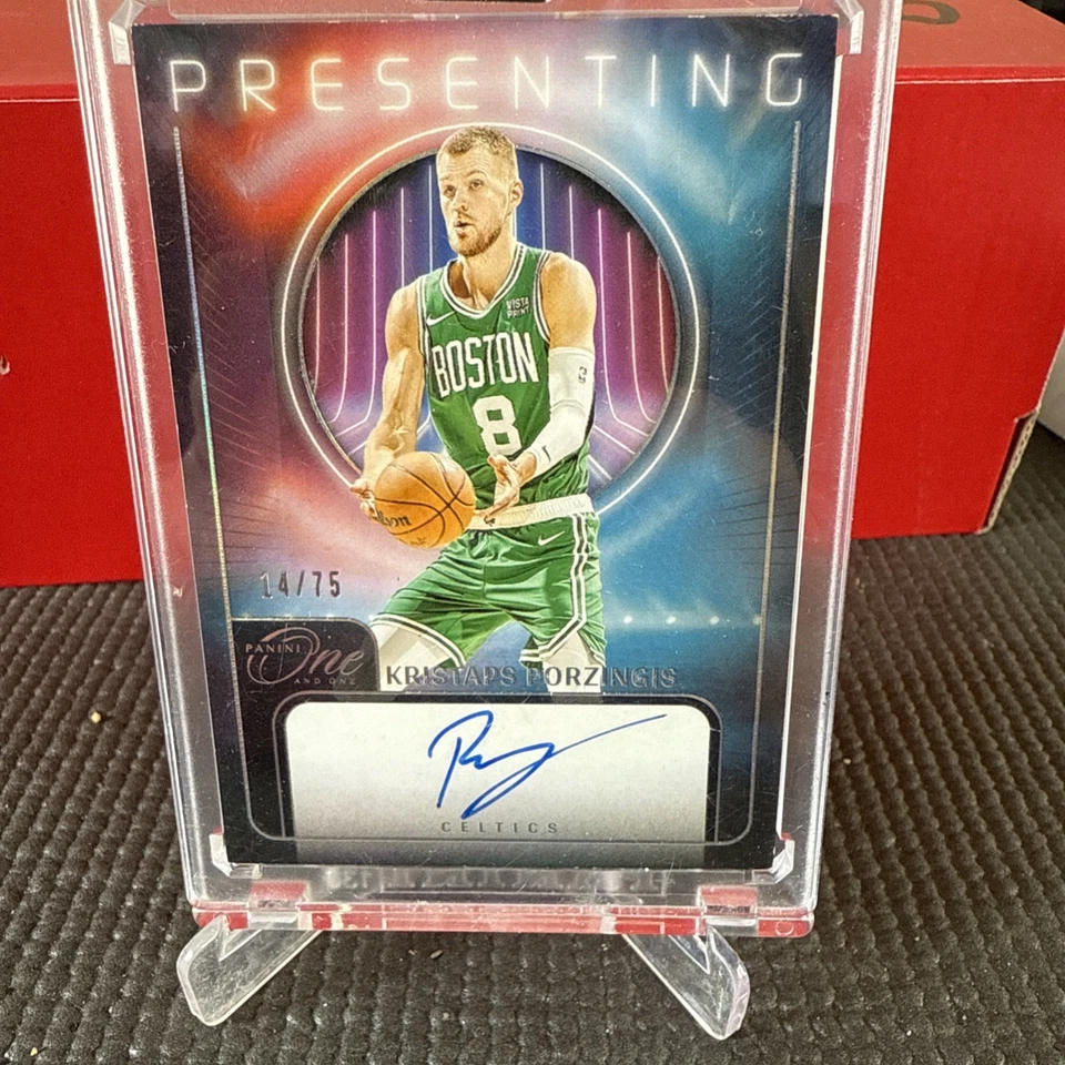 Kristaps Porzingis 2023-24 Panini One and One Presenting Autograph Auto /75 - image 1 of 3
