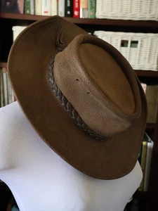 Jacaru Finest Suede Leather Hat Size Medium Style WALLAROO Broken In - Picture 1 of 8