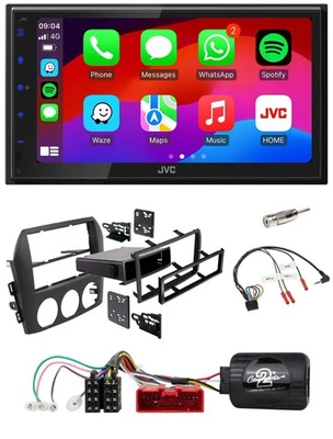 JVC Bluetooth USB Lenkrad 2DIN DAB Autoradio für Mazda MX 5 NC 05-08 schwarz - Bild 1 von 4