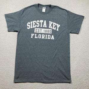 T shirt Siesta Key Flordia adulto media grigio scuro manica corta girocollo spiaggia - Foto 1 di 8