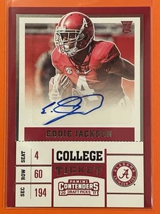 2017 Panini Contenders Draft Picks Eddie Jackson College Ticket Auto RC #201 - Picture 1 of 2