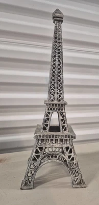 Silver Eiffel Tower Statue Figurine Replica Souvenir - Image 1 of 4
