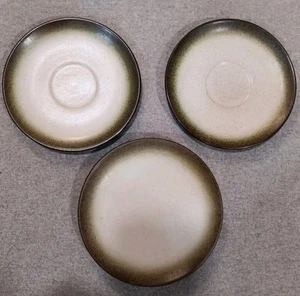 Set of 2 VTG 1960's Heath Ceramics Sea & Sand Saucers & 1 Heath Dessert Plate - Picture 1 of 11