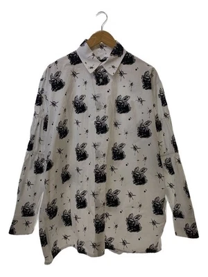 Camisa We11done manga longa S algodão branco padrão total Wd-bl1-22-142-m-wh usada - Imagem 1 de 4