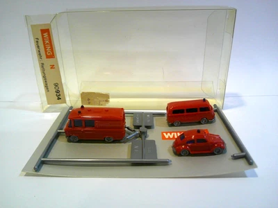 Wiking Mini Modelo 90934 Fire Dept. Juego - Escala N Alemania VW, Mercedes-Benz Foto 1 de 4
