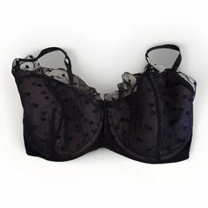 New Cacique Seriously Sexy Lightly Lined French Balconette 44 DDD Black Lace - Picture 1 of 9