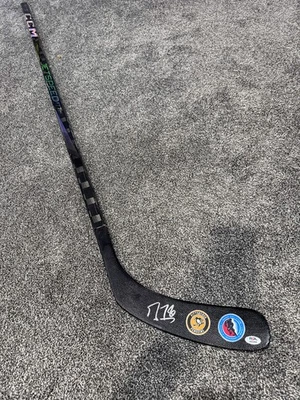 Palo de hockey autógrafo firmado por Marc Andre Fleury Pittsburgh Penguins certificado de autenticidad PSA Foto 1 de 2
