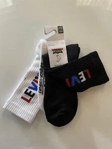 Levis Men's Pride Edition Crew Socks Superior Comfort Regular Cut Black/White - Picture 1 of 4