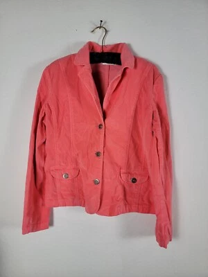 Chaqueta Blazer Fresh Produce Mujer Pana Talla Mediana Coral Ligera Informal Foto 1 de 4
