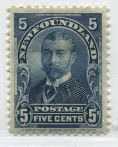 Newfoundland QV 1897 5 cents mint o.g. hinged - Picture 1 of 1