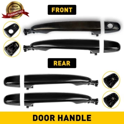 Juego de 4 manijas de puerta exteriores negras delanteras y traseras para Toyota Camry 2007-2011 Foto 1 de 4