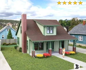 Walthers HO Scale ~ New 2025 ~ Craftsman Bungalow House ~ Kit ~ 933-3797 - Picture 1 of 3