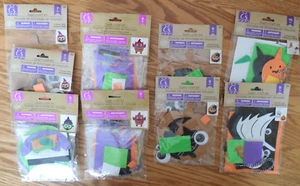 NEW Lot of 9 Crafter's Square Halloween Foam Craft Kits for Kids; Pumpkins*Cats - Picture 1 of 2