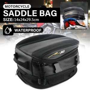 Alforja de asiento trasero de motocicleta impermeable bolsa de equipaje de viaje negra para Harley - Imagen 1 de 11