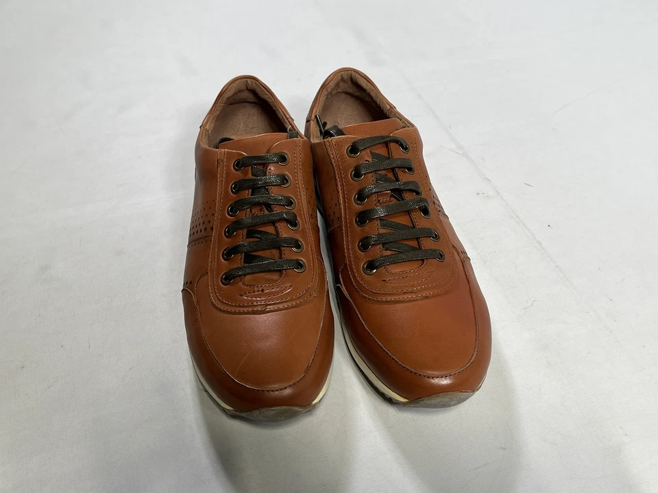 Мужские Bacco Bucci Studio Meyer коньяк кожаные кроссовки 9,5 новый - Изображение 1 из 4