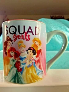 Disney Princess Mug 14oz Features 5 DISNEY PRINCESSES! Squad Goals 4" - Picture 1 of 12