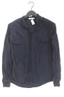 ⭐ Mango Langarmbluse Bluse für Damen Gr. 44, XL blau aus Viskose ⭐