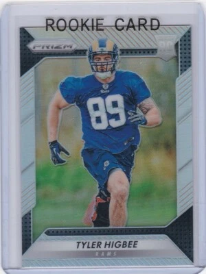 TYLER HIGBEE ROOKIE CARD 2016 Panini PRIZMS SILVER RC Los Angeles Rams Football - Image 1 of 2