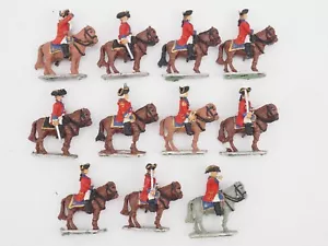15MM AMERICAN REVOLUTION BRITISH MOUNTED OFFICERS X 11. PAINTED. BLUE 704 - Picture 1 of 4