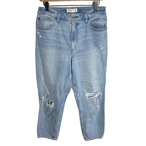 Abercrombie & Fitch Curve Mom Damenjeans hoher Bund Used-Look Größe 30 Größe 10 - Bild 1 von 9