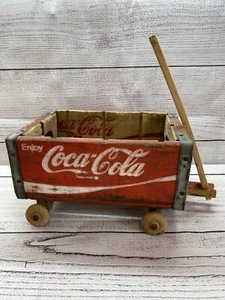 Vintage Coca-Cola Wooden Crate Wagon  ~ marked L.A.F.D. - Picture 1 of 12