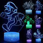 Super Mario 3D LED Night Light Touch Table Lamp Bedroom Home Decor Kids Gift *