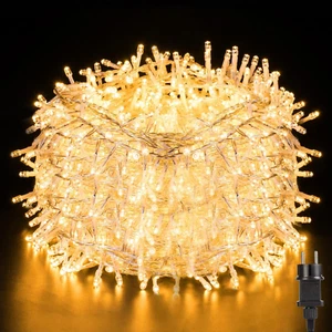 Luci Natale 1000 LED 25M,Catena Luminosa 8 Modalità Impermeabile IP44 LED Luci - Foto 1 di 16